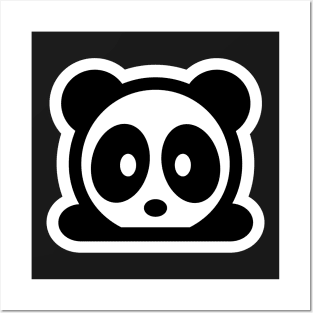 Bambu Brand Logo Panda Black White Bamboo Forest Grass Posters and Art